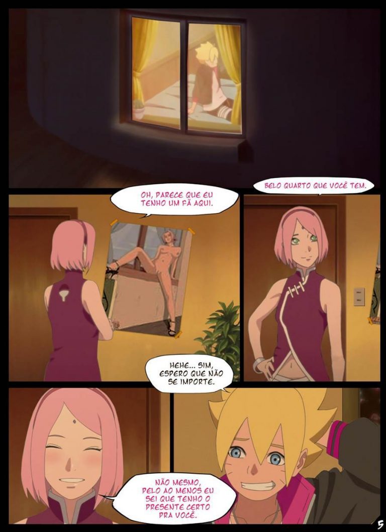 Sakura Presenteando Boruto Com Sexo Hentai E Quadrinhos Eroticos